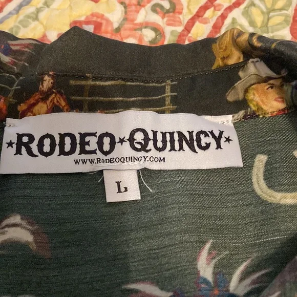 Rodeo Quincy Western Snap Shirt Slinky L - Picture 3 of 5